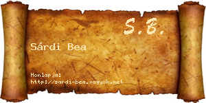 Sárdi Bea névjegykártya