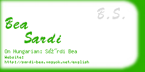 bea sardi business card